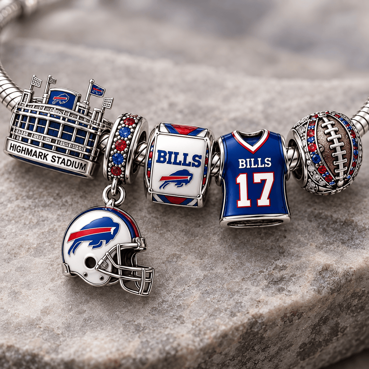 BFBL Silver Charm Bracelet Set PTT